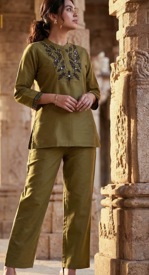 Olive green co-ord set